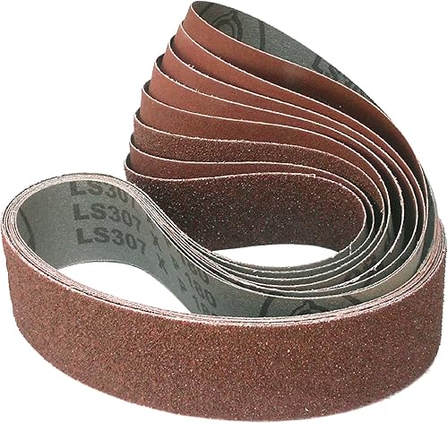 Klingspor LS 307 X Schleifband | 50 x 1020 mm | 8-teiliges Premium-Set | je 1x P36, P40, P60, P80, P100, P120, P150, P180 - Cheap-Us