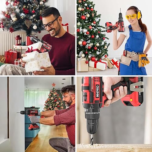 Akkuschrauber 21V, Akku Bohrschrauber mit 2 Akkus 2.0Ah, 42Nm Akku Bohrmaschine, 2 Gang, 25+3 Drehmomentstufen, LED Licht, 30PCS Zubehöre Set für Haus und Garten DIY Projekt - Cheap-Us