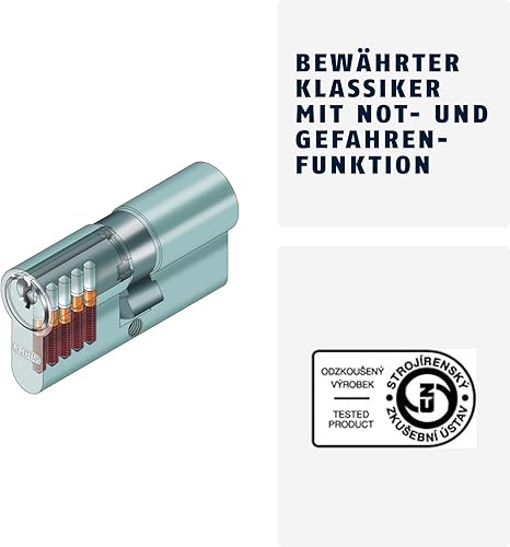 ABUS Profil-Zylinder C73N 30/30 SB - Türschloss mit Not- und Gefahrenfunktion - für Haustüren und Wohnungstüren - inklusive 5 Schlüssel - Cheap-Us