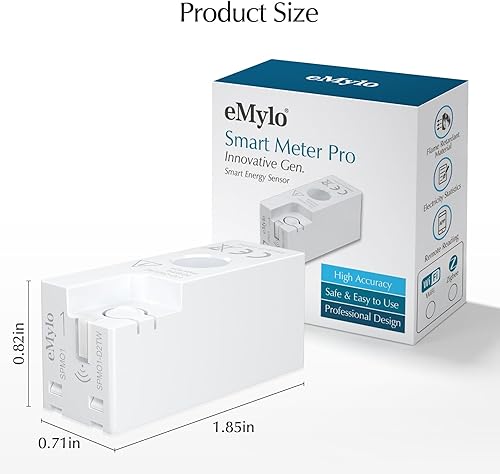 eMylo Smart Zibee Energiemessgerät Mini-Stromverbrauchsmessgerät 99% hohe Genauigkeit 1 Phasen Echtzeit-Stromverbrauchszähler Überlastschutz für Haus/Wohnung, Smart life Tuya App Control - Cheap-Us