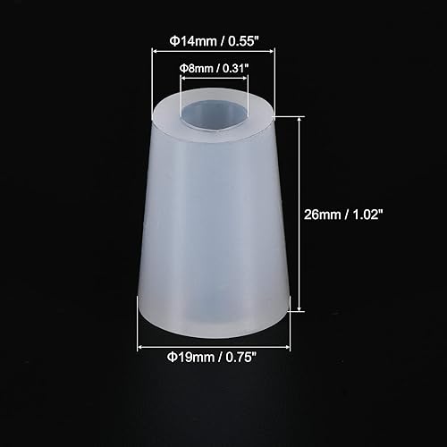 sourcing map 2 Stücke Silikonstopfen 25mm bis 33mm mit Loch Weiß für Pulverbeschichtung - Cheap-Us