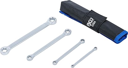 BGS 2268 | Doppel-Ringschlüssel-Satz mit E-Profil-Ringköpfen | 6-tlg. | SW E6 x E8 - E20 x E24 | gerade Form - Cheap-Us