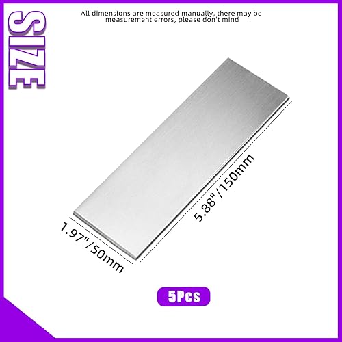 Swpeet 5 Stück 5 x 15 cm Schweißplatten-Set, 11 Gauge Baustahl-Schweißplatte, Schweißstahl Praxis und Training Schweißgutscheine für Stick und Löten Schweißen - Cheap-Us
