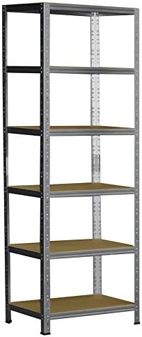 Shelf Creations BASIC Schwerlastregal 180x50x40cm verzinkt 6 Böden Steckregal Kellerregal Lagerregal Werkstattregal Archivregal Haushaltsregal Ordnerregal Metallregal Garagenregal Fachbodenregal - Cheap-Us