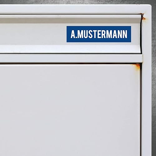 6x Aufkleber für Briefkastenschild Klingelschild Türschild Namensschild Briefkasten Selbstklebend | wetterfest, wetterbeständig | Digitaldruck (6 x 1,5 cm) (6 x 1.5 cm) - Cheap-Us