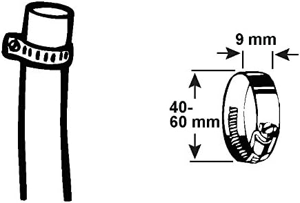 Cornat Schlauchschelle - Ø 25 - 40 mm Spannweite - 9 mm Bandbreite - 4 Stück im Set - Aus rostfreiem Edelstahl / Schlauchklemme / Schlauchbefestigung / T3083040 Grau - Cheap-Us