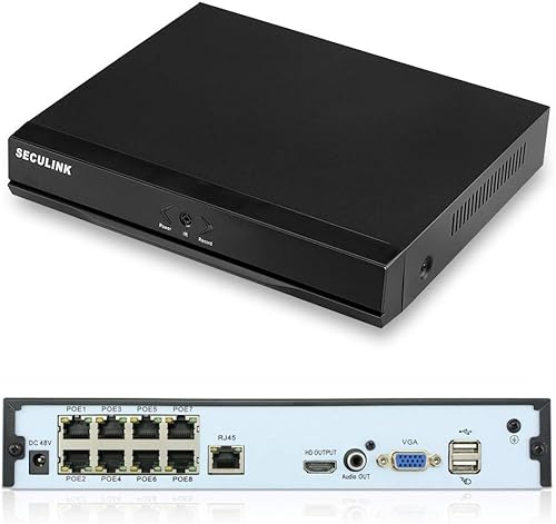 Seculink 8-Kanal 4K POE NVR (1080p/3MP/4MP/5MP/8MP) Kompatibler Netzwerk Video Recorder Cloud P2P Fernbedienung Bewegungserkennung - Cheap-Us