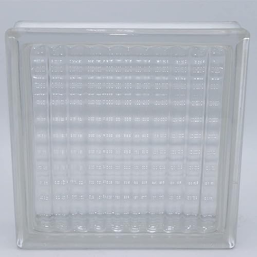 Design Glasbaustein Gekreuzt klar glänzend, 19x19x8 cm - 5 Stück - Cheap-Us