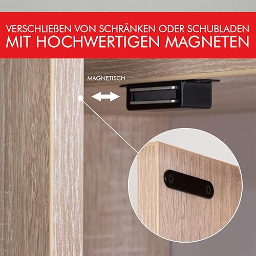 LouMaxx Magnetschnäpper sehr stark - Haltekraft 8kg - 4er Set in braun – Türmagnet - Magnetverschluss - Tür Magnet - Magnetverschluss Schrank - Magnet Türschließer - Magnet Schranktür - Cheap-Us
