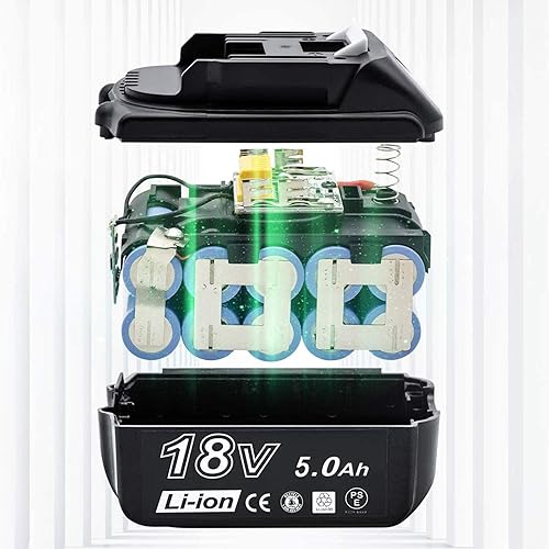 AKKOPOWER 18V 5000mAh Akku Kompatibel mit BL1850 BL1860B BL1855 BL1840 BL1830 BL1835 BL1820B BL1815 mit LED Indikator - Cheap-Us