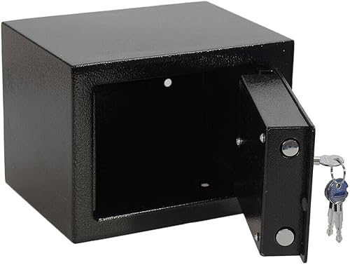 Youyijia 6.4L Tresor Safe Möbeltresor 23x17x17 cm Tresor für Zuhause Feuerfest Wasserdicht mit Schlüssel Doppelbartschloss Stahl Tresor für Dokumententresor Wand Safe Geldschrank - Cheap-Us