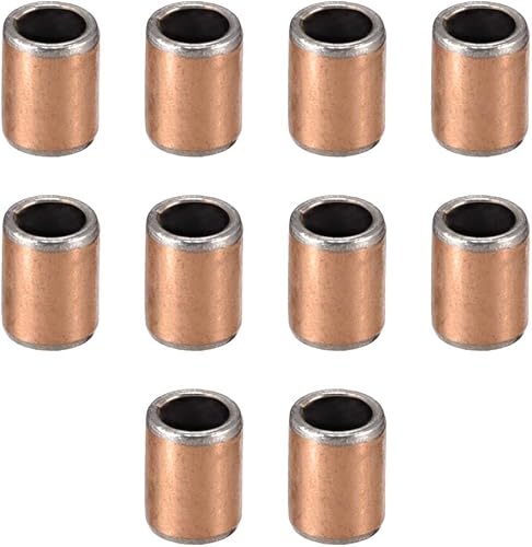 sourcing map Oilless Bushings 10Stk. Gleitlager, 4 mm Bohrung x 6 mm Außendurchmesser x 8 mm Länge, gewickelt - Cheap-Us