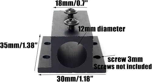 Schwarzer Aluminium-Wasserbearbeitungssitz Lidar-Set Kühlkörperhalterung Laserfeste Halterung für 12 mm Lasermodul (3,8 x 1,7 x 3,5 cm) (2 Stück) - Cheap-Us