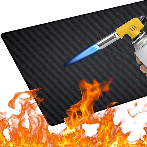 Feuerfeste Unterlage,Hitzeschutzmatte Extrem Hitzeschutz Bis 1000°c,Feuerschutzmatte für Ofen,Kamin,Grill & Küche,Hitzebeständige Unterlage Schützt vor Flammen,Funken & Verbrennungen - Cheap-Us