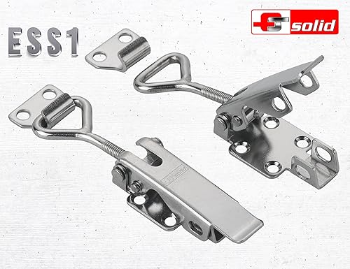 FTsolid [2er Set] einstellbarer Spannverschluss aus Edelstahl ESS3 Kistenverschluss rostfrei verstellbar Hebelverschluss Sicherheitsverschluss - Cheap-Us