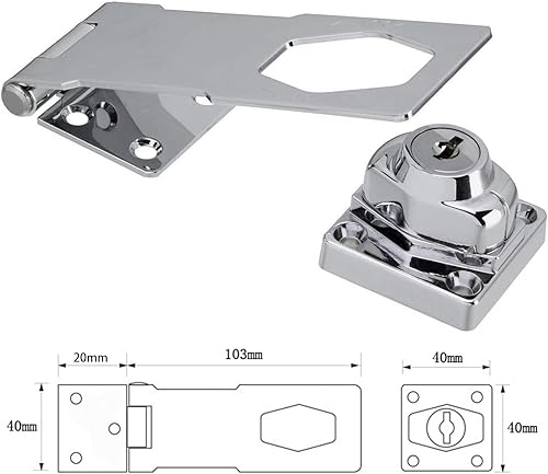 YOUTU® Überfalle abschließbar, Sicherheits, Schublade Schrank Locks Vorhängeschloss Cam Lock Tor Riegel Schloss mit Schrauben (4 Inch) - Cheap-Us