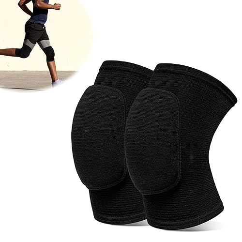 Yuqilin 2 Stück Knieschoner Tanzen Knieschoner Arbeit Knieschutz Yoga Knie Pad Protektoren Inliner Erwachsene Sport Beschützer,für Tanzen Reinigung Sport Yoga Joggen(Schwarz,M) - Cheap-Us