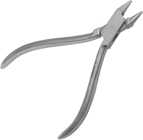 May - Drahtbiegezange - Zange - Länge: 12,5 cm - Spitze rund/flach - rostfreier Edelstahl - Cheap-Us