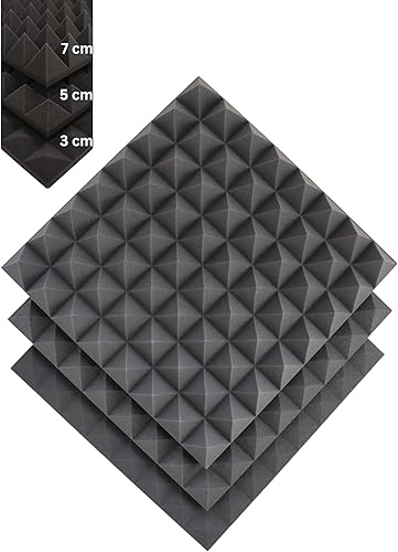 saarschaum • Akustikschaumstoff 100x150x3cm • Pyramidenschaumstoff Schallschutz • Noppenschaumstoff • Akustikpaneele zur Schalldämmung - Cheap-Us
