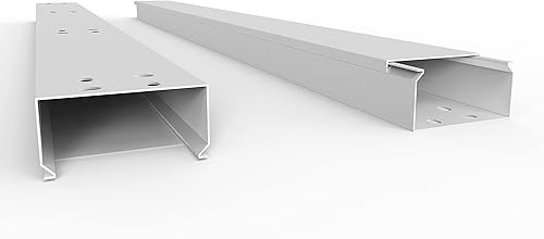 SCOS Smartcosat SCOSKK58 10 m Kabelkanal (L x B x H 2000 x 80 x 40 mm, PVC, Kabelleiste, Schraubbar) weiß - Cheap-Us