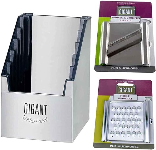 Nein Multi-Box für 4-Fach Hobel Gigant mit 2 Einsätzen Rösti Einsatz und Würfel- und Streifenschnitt - Cheap-Us