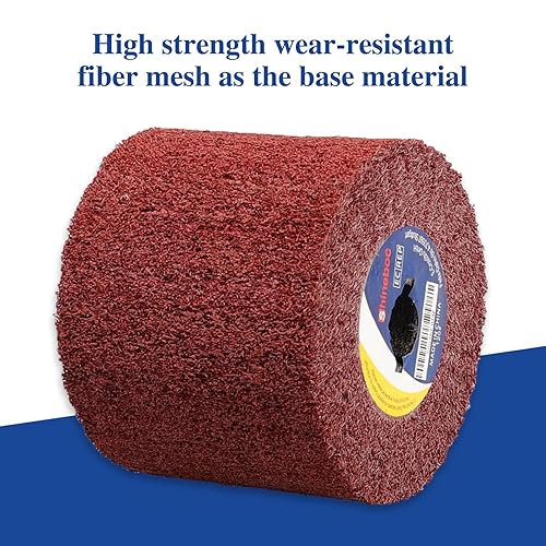 Shineboc Schleifwalze Bürste, Effizient Schleifrolle Bürste aus Brauner Korund und Kunstfaser, Schleifhülsen für Schleifroller Schleifmaschine zum Schleifen Mattieren Satinieren - 240 Körnung - Cheap-Us