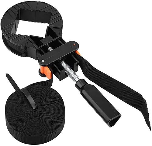 Bandklemme, 6M Multifunktions-verstellbarer Eckklemmbandriemen, 4 Backen Bilderrahmenklemme Schnellverschluss-Riemenklemme für die Holzbearbeitung 28,3 x 2,8 x 2,4 cm - Cheap-Us