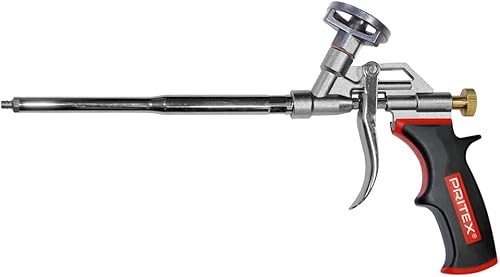 PRITEX – 5 x Schaumpistole inkl. Düsenverlängerung – Bauschaumpistole für Pistolenschaum, Bauschaum, Montageschaum uvm. – Metallpistole mit gummiertem Handgriff – Montagepistole für präzise Dosierung - Cheap-Us