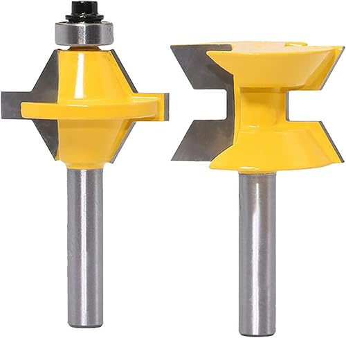 WSOOX 2 Pcs 8mm 'Schaft Router Bit Set 120 Grad Holzbearbeitung Nut Meißel Cutter Werkzeug - Cheap-Us