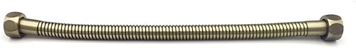 Brauseschläuche Edelstahlschläuche Gebürstetes Gold (matt) Sanitärschlauch Edelstahl-Sanitärschlauch für 30 cm/50 cm-Gebürstetes Gold 1l2-50cm - Cheap-Us