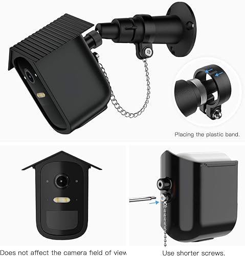 Wetterfeste Silikonhülle für eufyCam 2C / 2C Pro, 2 Stück Outdoor Home Security-Kamerasystem Überwachungskamera Silikonbezüge Haut - Wasserdichtes Silikon Kamera Schutz Schwarz - Cheap-Us