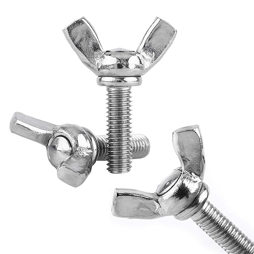 BITEFU 25 Stück Flügelschrauben M6 x 25 Edelstahl Schön und Praktisch Flügelmutter mit Vollgewinde für Displays Haushaltsgeräte Kommunikation - Cheap-Us