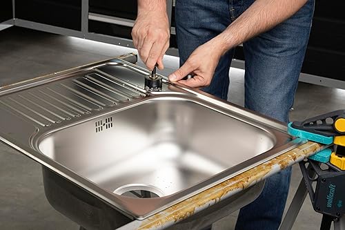 wolfcraft Lochschneider 3754000 – Schraublochstanzer für Küchenarmaturen – Blechlocher für den Wasserhahn-Ausschnitt – Ø 35mm - Cheap-Us