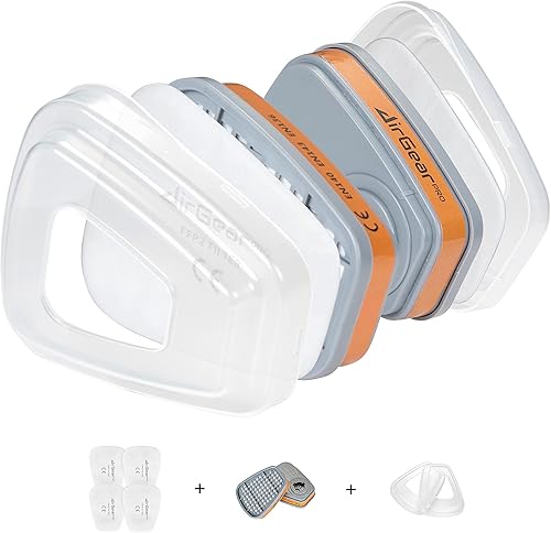 AirGearPro F-500 Filter für Atemschutzmaske G500/M500, Gasmaske Staubfilter für Lackieren, Arbeiten, Schleifen, Feinstaub - Cheap-Us