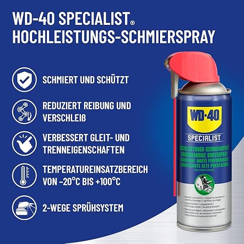 WD-40 Specialist PTFE Schmierspray Smart Aluminium Straw 300ml, Dose - Cheap-Us