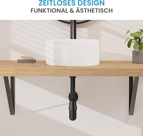 Bächlein Tassensiphon Universal für Waschbecken & Waschtisch (Chrom), Geruchsverschluss mit Reinigungsöffnung + Einbauanleitung - Designsiphon Ablaufgarnitur Flaschensiphon - Cheap-Us