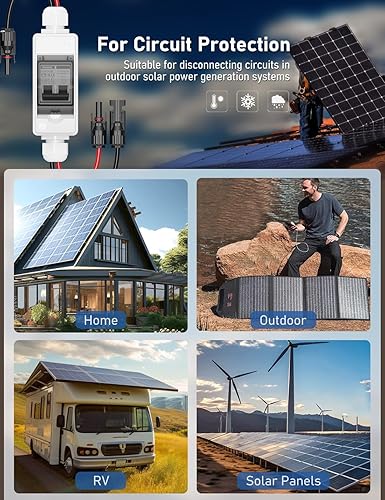 DIHOOL DC trennschalter PV anlage Leitungsschutzschalter 30A 2 polig 30A Mit Solarstecker Kabel IP65 Wasserdicht Gehäuse Für balkonkraftwerk batterie (30A,DC1000V) - Cheap-Us