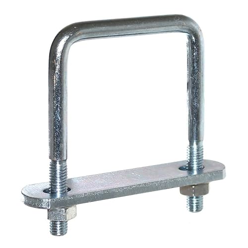 2x U-Bügel mit Gegenplatte 100mm x 83mm Breite Zurrbügel M10 Bügelschraube Gewindebügel Bügelschelle Dachbox Deichselbox Neu Old-Harvest® - Cheap-Us