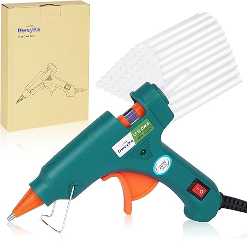Dweyka Heißklebepistole, Klebepistole mit 75 Stück Heißklebesticks, Klebesticks für DIY Kleine Handwerk und schnelle Reparaturen in Haus & Büro, 20W Klebepistolen - Cheap-Us