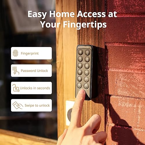 SwitchBot Smart Lock Pro - Smartes Türschloss, Elektronisches Türschloss für die Vordertür, Schnell an dem vorhandenen Türriegel installiert, Türöffner per App, Alexa, Google - Cheap-Us