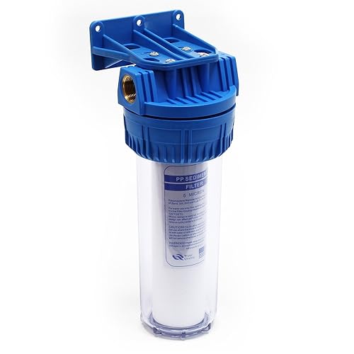 Naturewater NW-BR10A 1 Stufen Wasserfilter, 5 µ, 20,67 mm (1/2') Filtereinsatz, Ø60 mm PP Kartusche, Filter Wandhalterung, Filterschlüssel, Sedimentfilter - Cheap-Us
