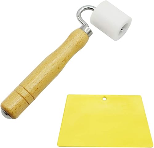 Mila-Amaz Andrückwalze Rollen Tapeten Nahtroller Naht Handdruck Rolle Naturholz Griff Wand Papier Naht Dekoration Werkzeug - Cheap-Us