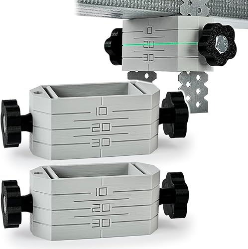 KAJAWIS 2 x Deckennivellierungshalter Profil CD60 ES Haken Kleiderbügel Gipskartonplatte Regips - Grey, Stahl, Schraube und Nagel, Einschrauben oder Genagelt - Cheap-Us