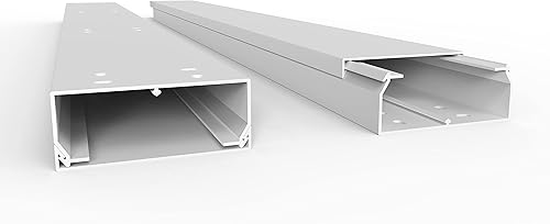 1 m Kabelkanal L x B x H 1000 x 100 x 40 m, PVC, Kabelleiste, Schraubbar, weiß, reinweiß - Cheap-Us