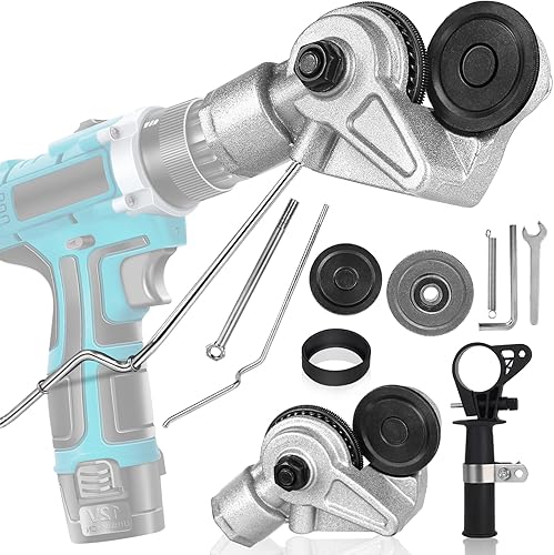 SWAWIS Blechknabber Blechschere Elektrisch Metallschere Blechschere für Akkuschrauber mit Zahnrad-Ersatzteilen Dritte Generation Upgrade zum Schneiden von Eisen, Stahl, Kupfer, Aluminium - Cheap-Us