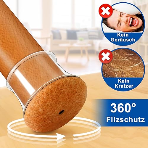 28 Stück stuhlbeinkappen rund, (Fit 13-21mm) silikonfüße für stühle, Chair Leg Floor Protectors, Schutzkappen Für Stuhlbeine, möbelgleiter für teppichboden - Cheap-Us