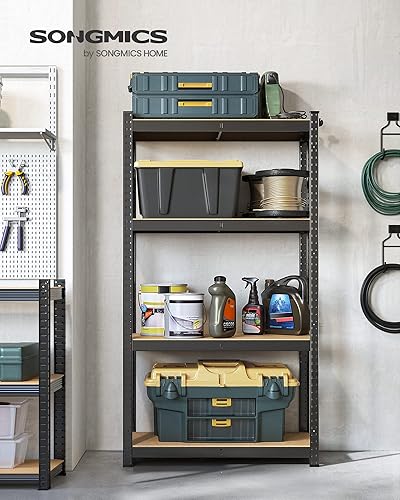 SONGMICS Schwerlastregal, 2er Set, Kellerregal, Lagerregal, 40 x 80 x 160 cm, Regal mit Stahlgestell, bis 520 kg belastbar, 4 verstellbare Ablagen, silbern GLR044E02 - Cheap-Us