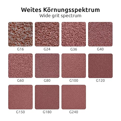 MioTools Fox Klett-Schleifblätter, 230 x 115 mm, 14-Loch, f. Schwingschleifer, Normalkorund (50 Stk.) K60 - Cheap-Us