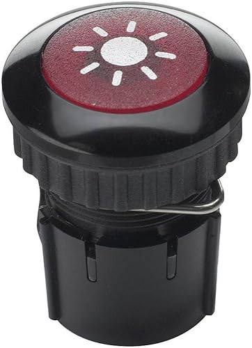 Grothe 1522188 Grot Klingeltaster beleuchtbar, rund Knopf, Hülse Aluminium Protact 100 LED, schwarz/rot - Cheap-Us