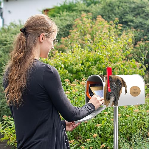 banjado® Amerikanischer Briefkasten individualisiert - US Mailbox/Letterbox mit Motiv Bulldogge 51x22x17cm - Postkasten Stahl aus Amerika – Briefkasten amerikanisch pulverbeschichtet - Cheap-Us